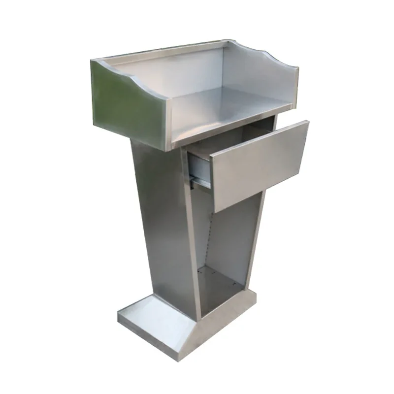 Stainless Steel Lobby Lobby Consulting Desk Master of Ceremony Conference Room Lecture Desk Reception Desk Welc