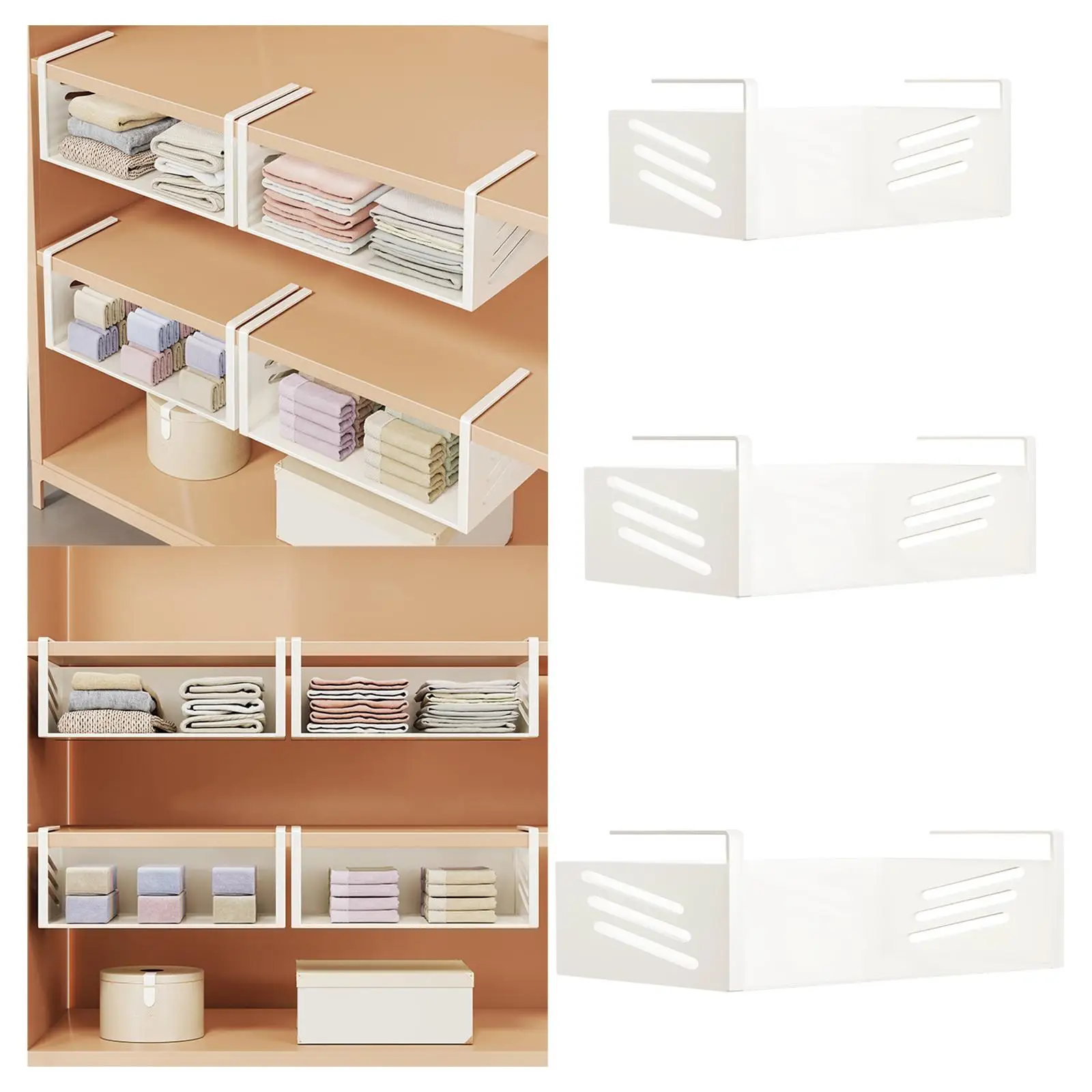 

under Shelf Basket Wardrobe Organizer Rack Organization Carbon Steel Hanging Holder for Cabinet for Desk Home