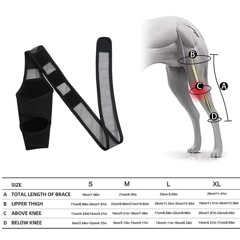 Pet Dog Knee Brace For Joint Pain Muscle Sore Leg Brace Rear Leg Bracer Support For Elderly Disabled Injured Dogs