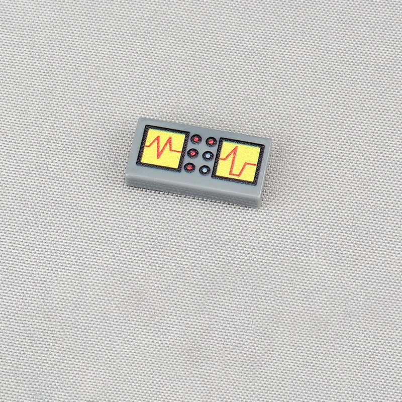 MOC 10 pièces 3069 blocs de construction à motif d'écran électronique imprimé 3069pb briques de conseil noir et rouge assembler des particules jouet cadeaux