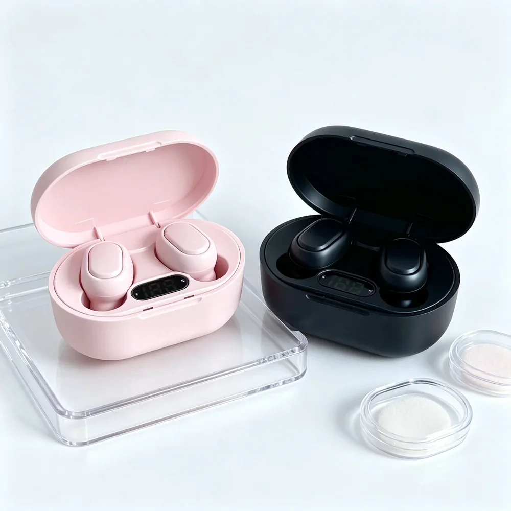 TWS Fone Bluetooth Headphones Wireless Bluetooth Headset Deliver Clear Call Pickup Full Sound Details Portable Case for Travel