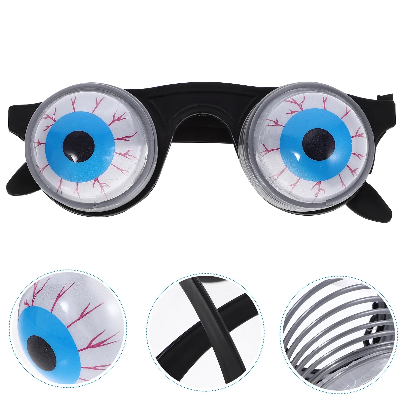 

6pcs Spring Eyeball Glasses Horror Fake Eyes Dancing Bulging Funny Glasses For Halloween Party Prank Favors For Adults