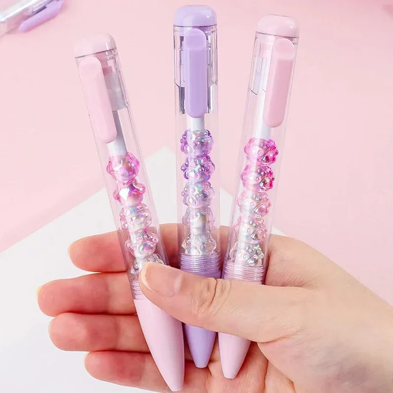 

New 2Pcs/Set Luck Cat Paw Kawaii Cartoon Black ink Gel Pen Student Stationery School Office Supplies Kids Birthday Gift