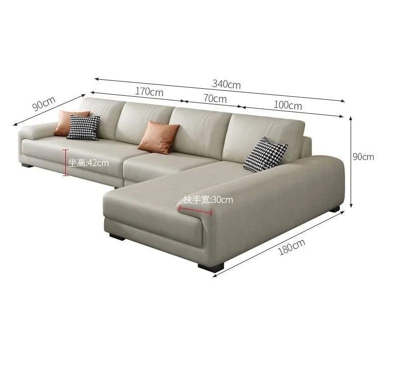 &c New Nordic Modern Wash Free Nano Technology Fabric Latex Sofa Minimalist Living Room Fabric Sofa Combination