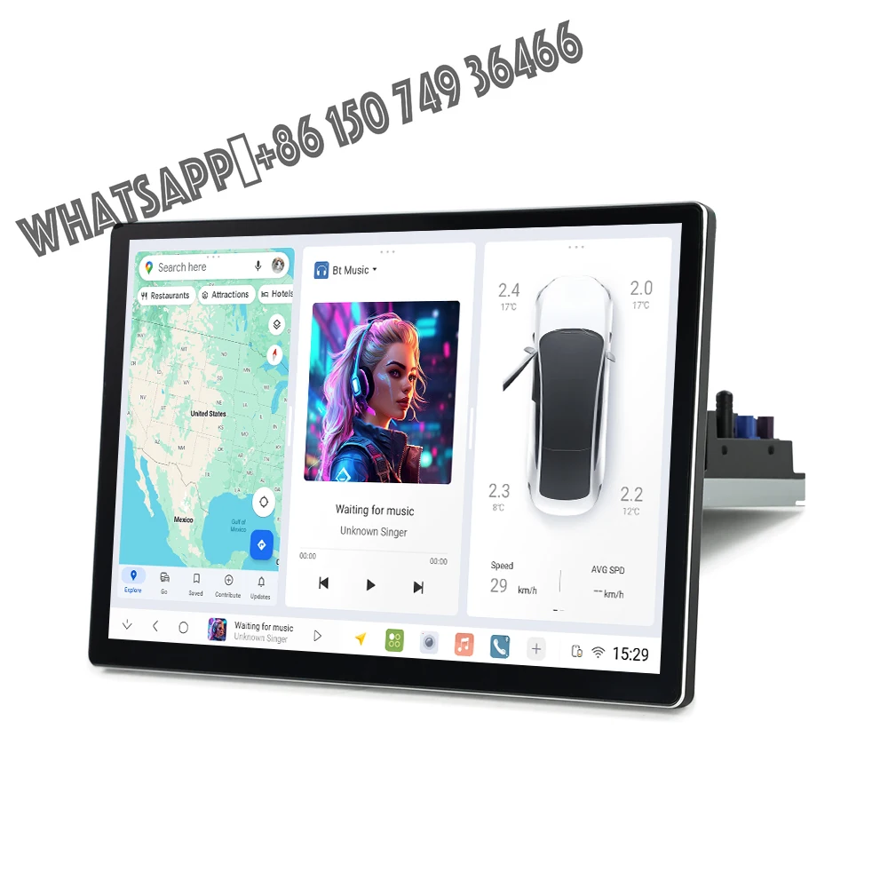 

New 13 Inch MEKEDE DUDU7 Auto GPS DSP RDS Car-play Single Spindle Rotary Unit Android for toyota Honda VW Hyundai Nissan