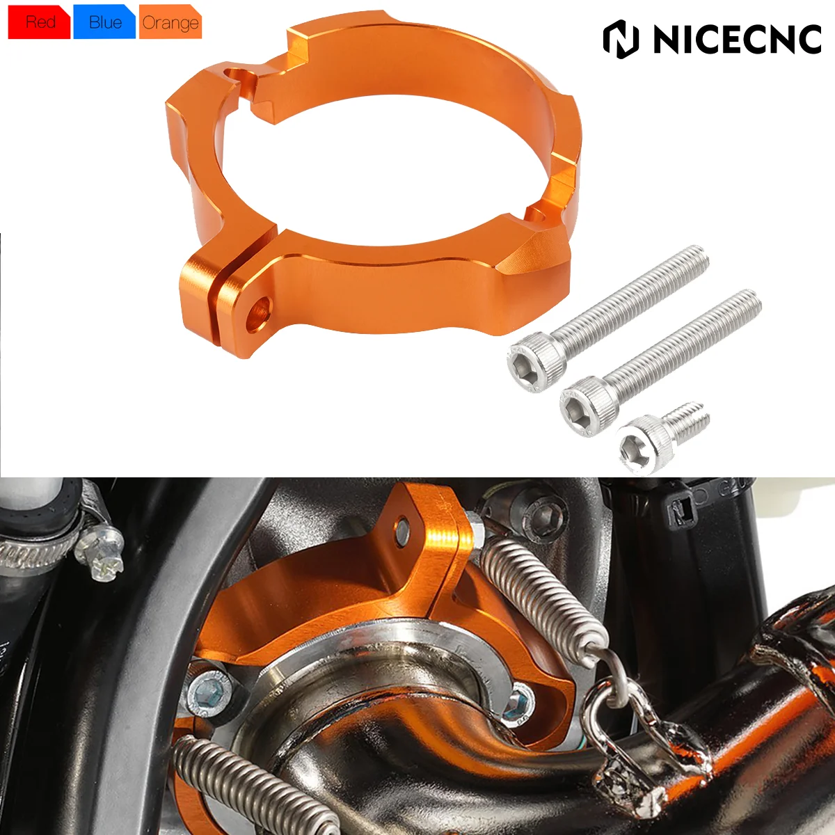 

NICECNC For 2023 KTM EXC 300 XC-W TPi Six Days XCW EXC 300 250 SX XC 2017-2022 2021 2020 Motorcycle Exhaust Flange Guard Cover