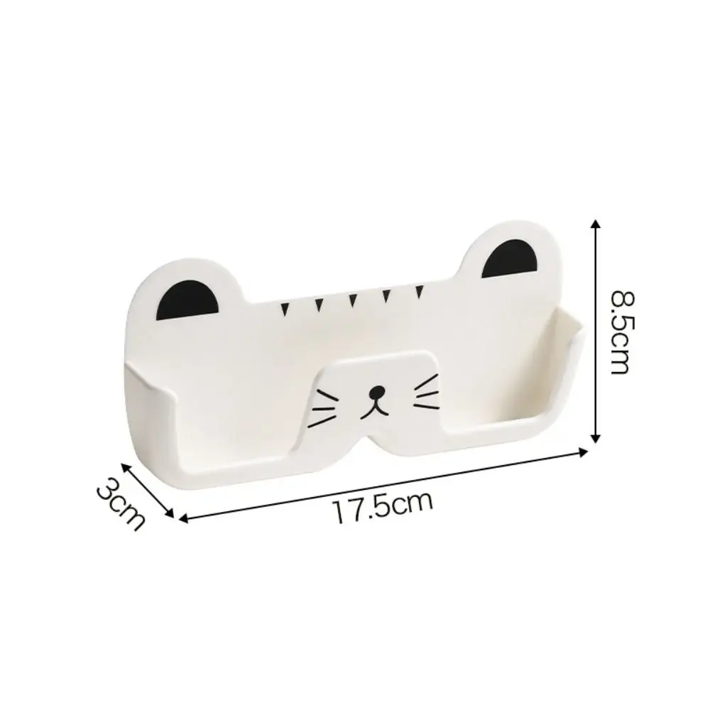 Cute Cat Sun-glasses Display Holder Wall Mounted Punch-free Glasses Showcase Wardrobe Decoration Home Tidying