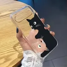 Hot Kawaii Cartoon Black Cat Pattern Clear Soft Case For Google Pixel 11 10 9 8 7 6 Pro XL 9a 8a 7a 6a Silicone Anti-Drop Cover view 4