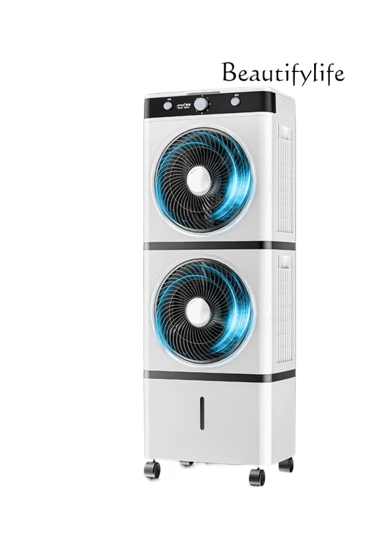 

Household refrigeration double-layer air cooler silent mobile air conditioner plus water