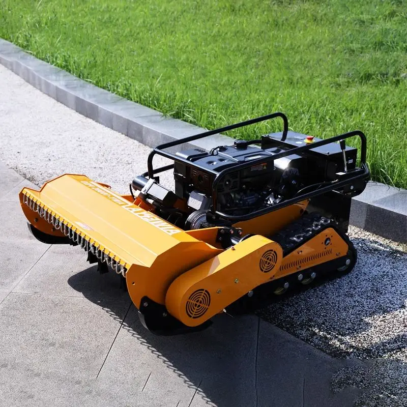 

Customized new hot selling robot lawn mower, small four stroke electric tracked remote-controlled lawn mower