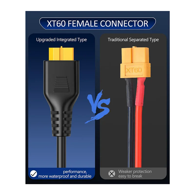 

【NEW LISTING】3X 4-In-1 Solar Panel Connector Extension Cable Splitter For Anderson Connector DC Adapter Power Plug XT60 Female C