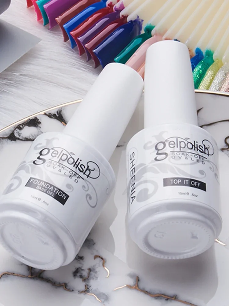 Sheenia 15ml Base/manteau de finition Gel pour ongles apprêt mat couche de finition Gel UV vernis à ongles vernis UV Gel vernis manucure Nail Art
