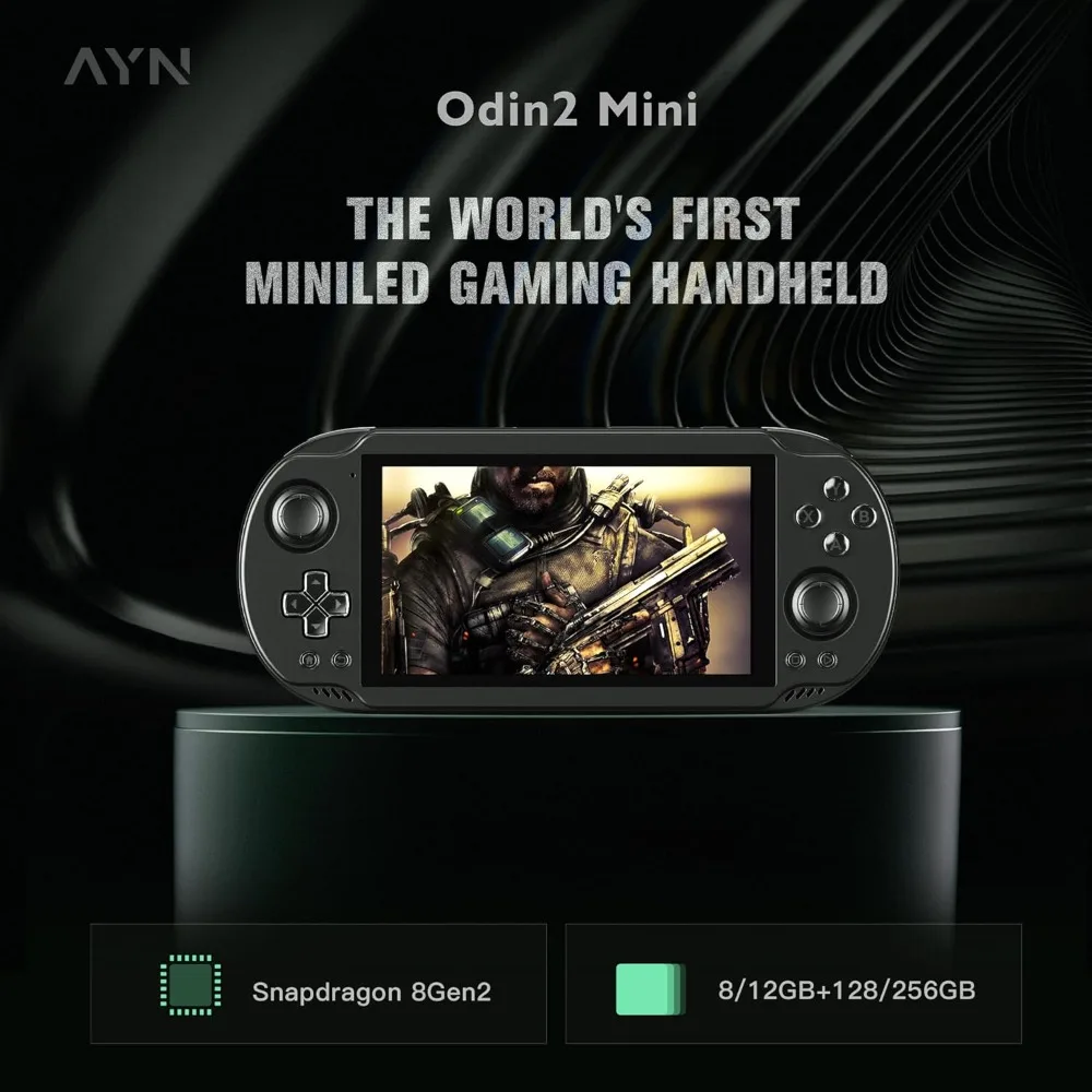 Odin 2 Mini palmare da gioco Android con CPU Snapdragon 8 Gen 2, Wi-Fi 7, BT 5.3, Android 13 (Bianco, Pro)