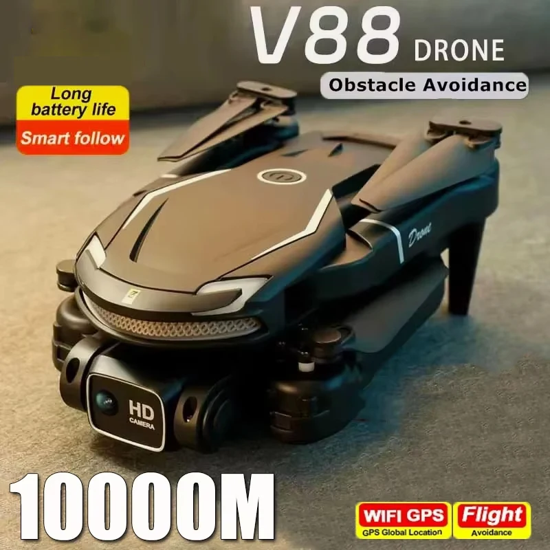 

V88 Drone 8K HD Aerial Photography Remote Control Aircraft 5G GPS HD Dual Camera Obstacle Avoidance Quadcopter Toy UAV