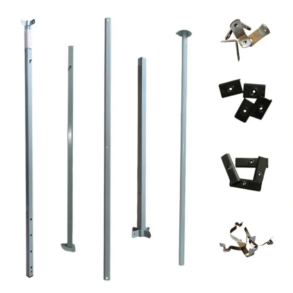 Durable Gazebo Tent Spare Parts Repair Kit Carbon Steel Replacement Poles Connectors Outdoor Folding Canopy Support Legs