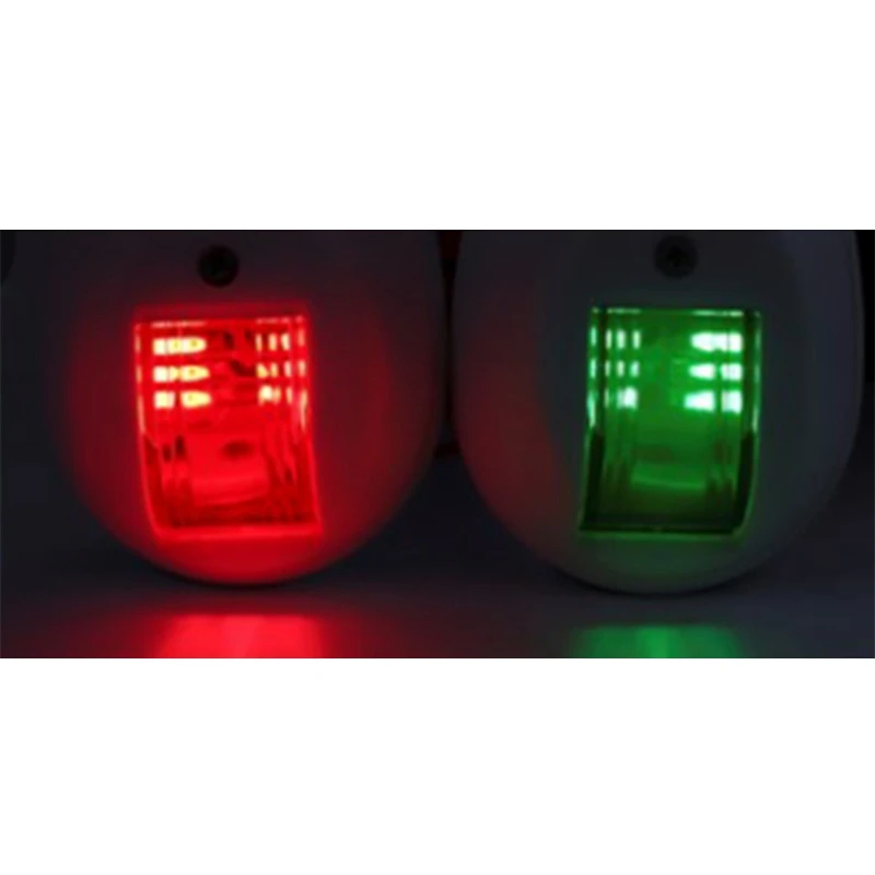 

2 шт. DC12V-24V левый и правый корабль боковые фонари морские светодиодные навигационные огни светофоры подходят для яхт лодок