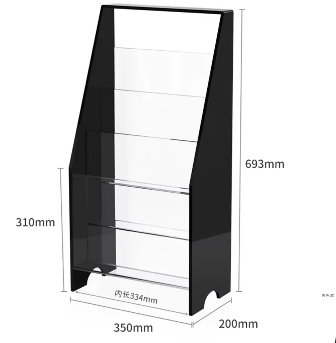 Floor‑Standing Clear Acrylic Vinyl LP Record Storage Rack, Dust‑Proof Transparent Album Display Holder for LP Disc Collection