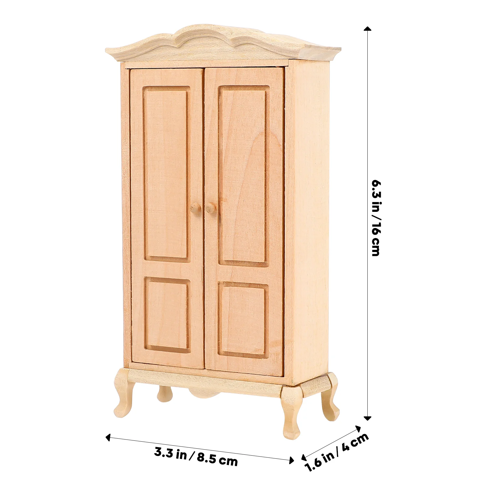 Wardrobe Model Toy House Cabinet Tiny Furniture Miniature 1: 12 Scale Decor Accessories Toys