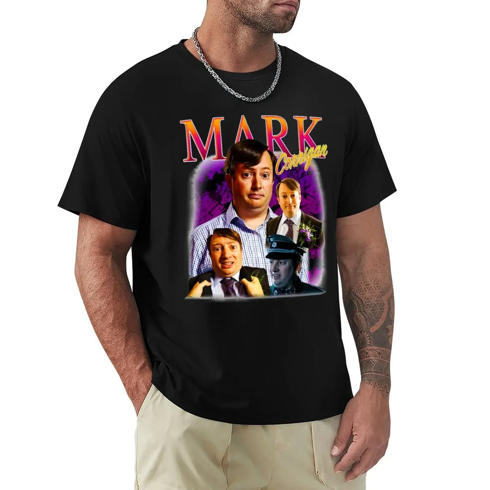 Mark-Corrigan-From-Peep-Show-Homage T-shirt sublime cute clothes anime black t shirts for men