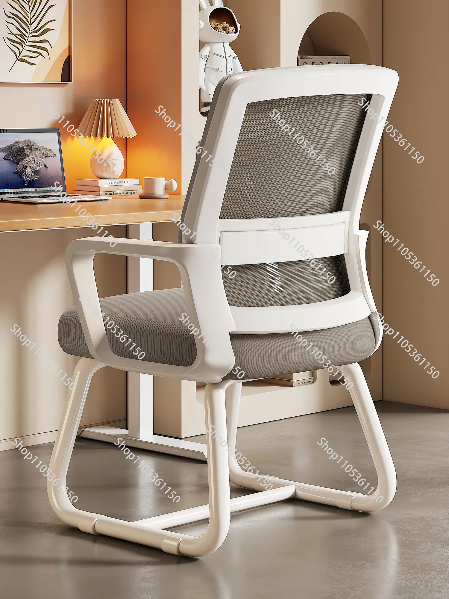 

Computer chair backrest chair plaid long sitting office chair college student study desk writing comfortable for home stool