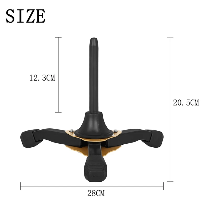 Support de flûte pliable et performant, base jaune audacieuse