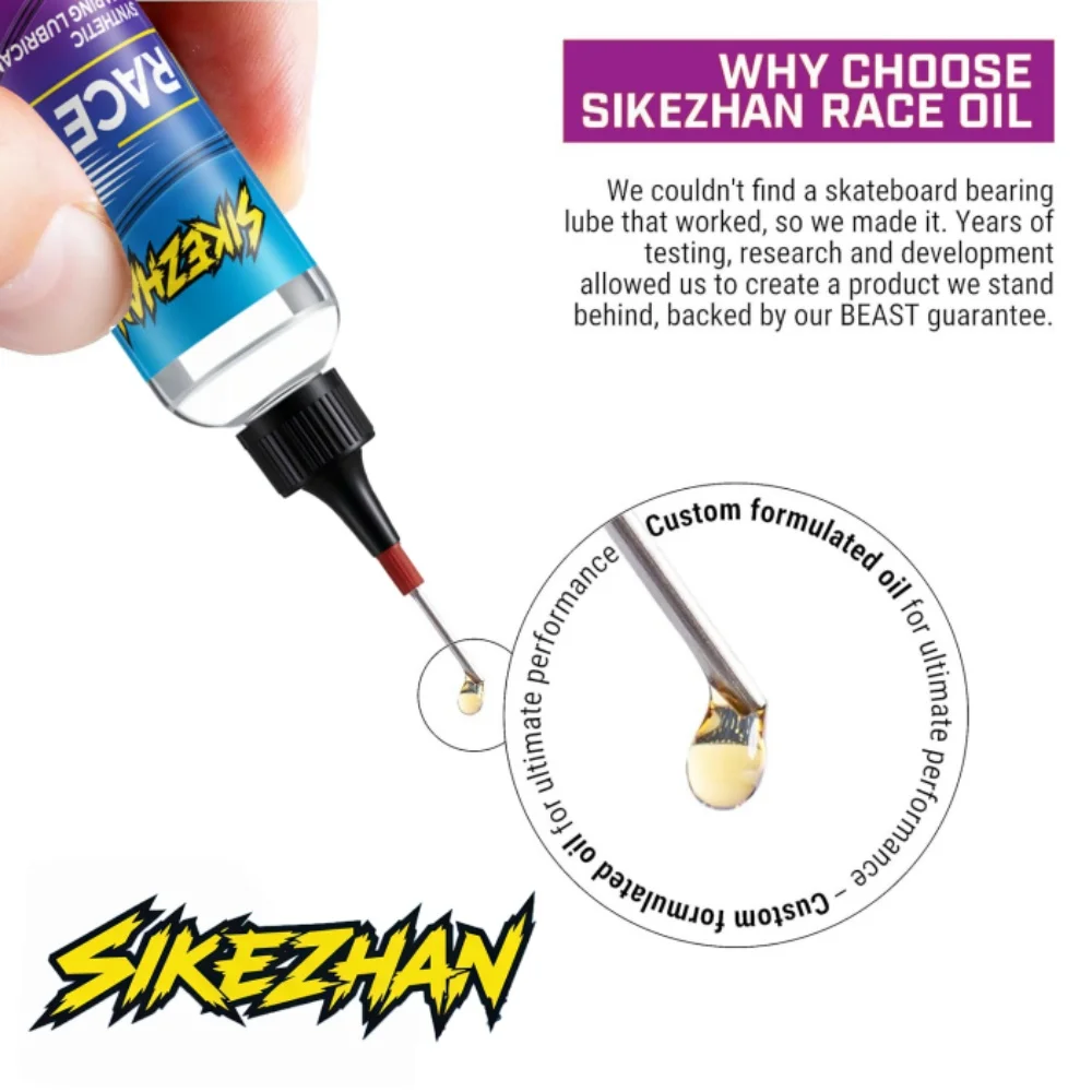 High-Speed Bearing Lube for Skateboards - Reduces Friction for Maximum Speed & Longer Spins. For Longboards, Scooters & Skates