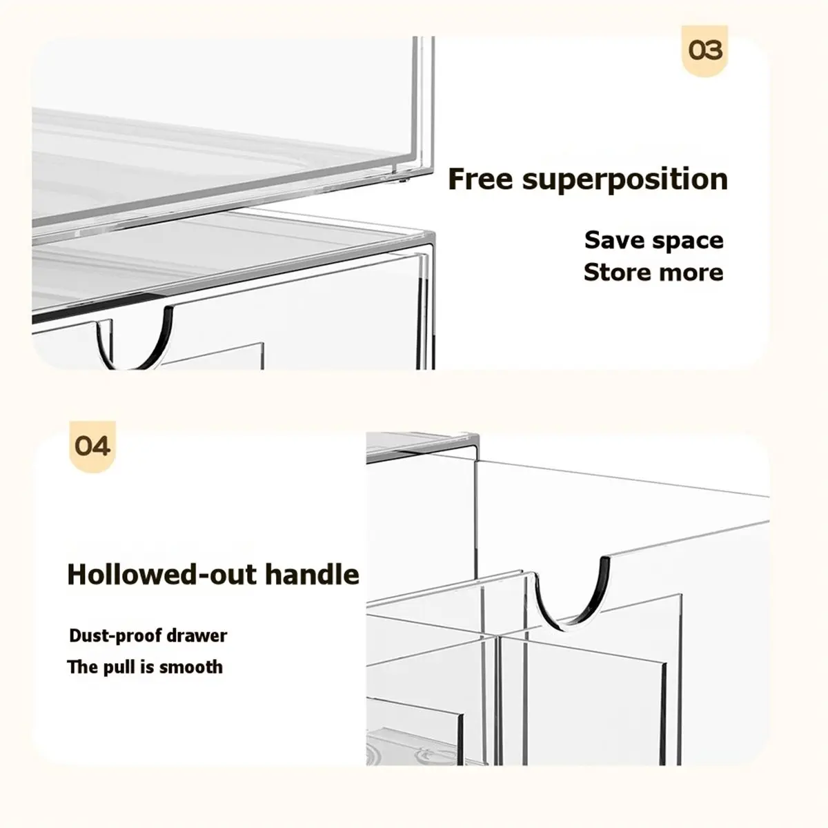 

Y69A 9 Grids Trading Card Storage Organizer Box, Clear Stackable Drawers for Toploaders, MTG, TCG, PTCG, Sports Cards