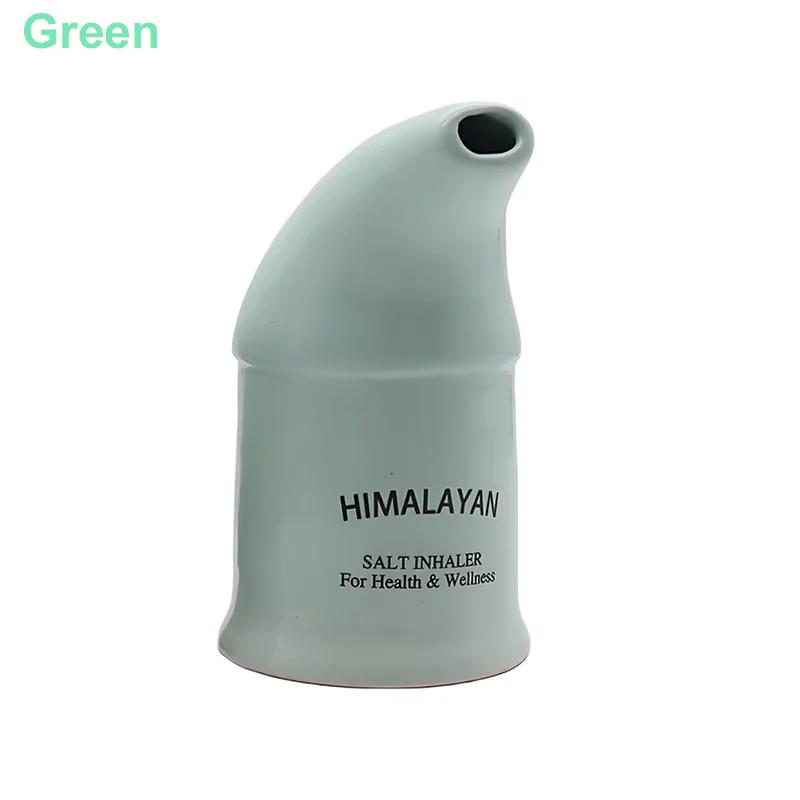 Salt Pipe Inhaler Ceramic Pink Crystal Salt for Respiratory Health Meditation and Stress Relief Boosts Immune System Respiratory