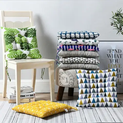 New Breathable Thickened Chair Seat Cushion Soft Cotton 8 Colors Student Stool Butt Cushion 40*40cm Office Four Seasons Hip Pad