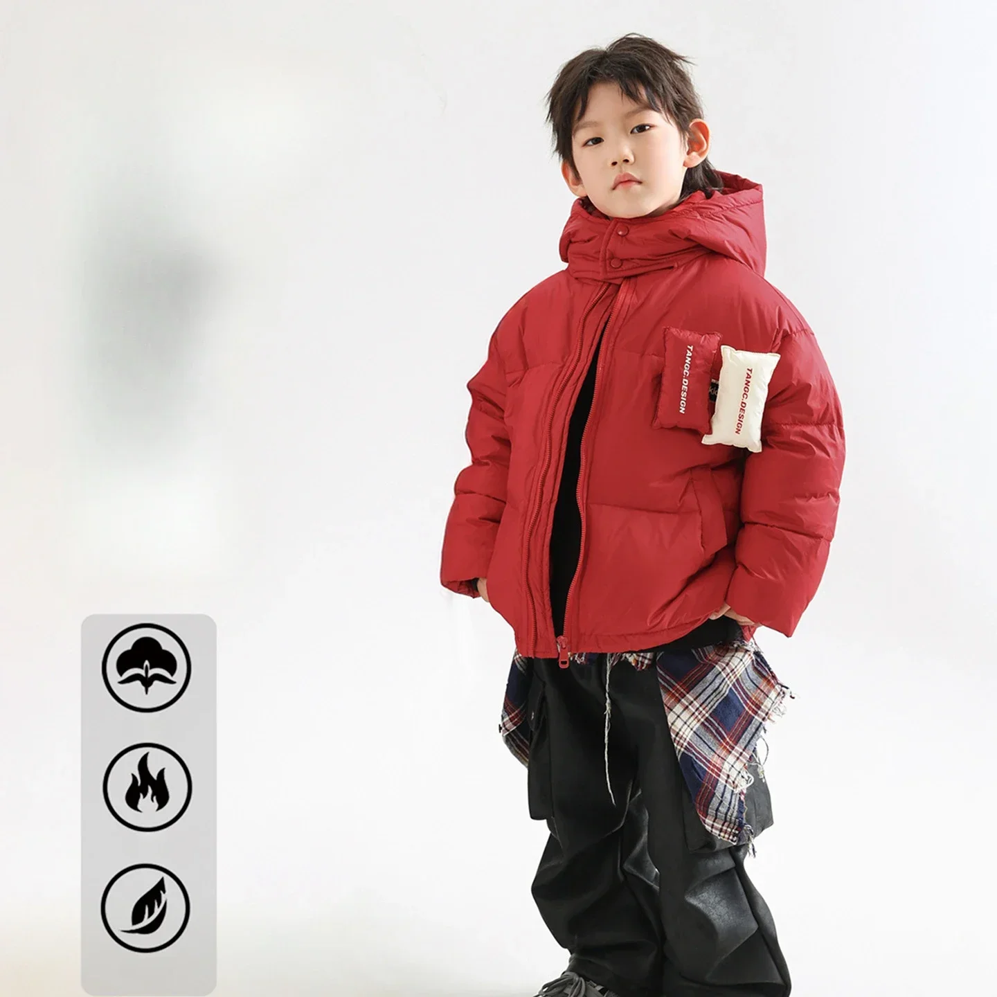 

Kids Puffer Jackets New Winter Warm Fashion Korean Simple Cool Boy Coats