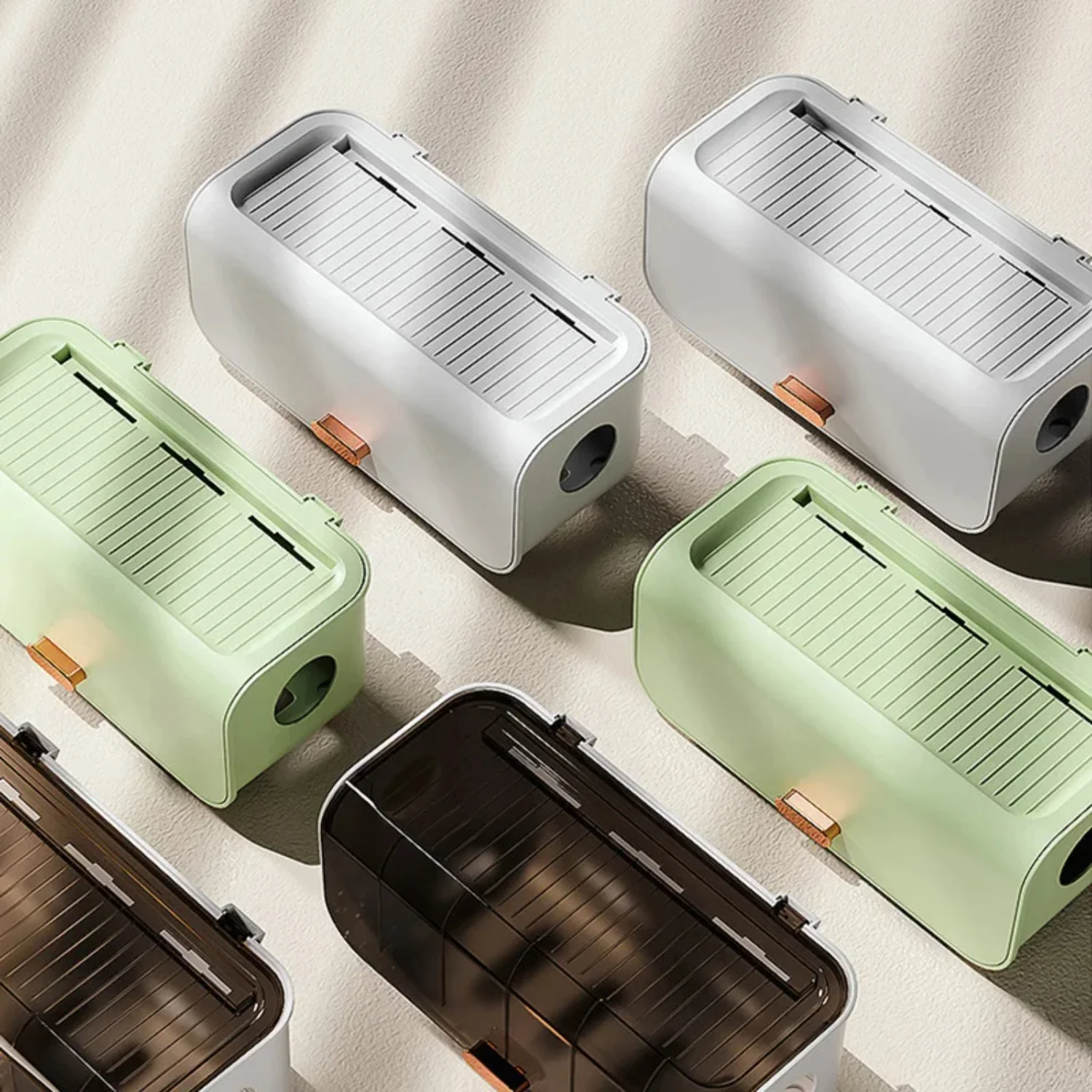 1PCS Cable  Box Power Data Line Wire Socket Plug Wireless WiFi Router Board Organizer Case  Desktop Dustproof Decor