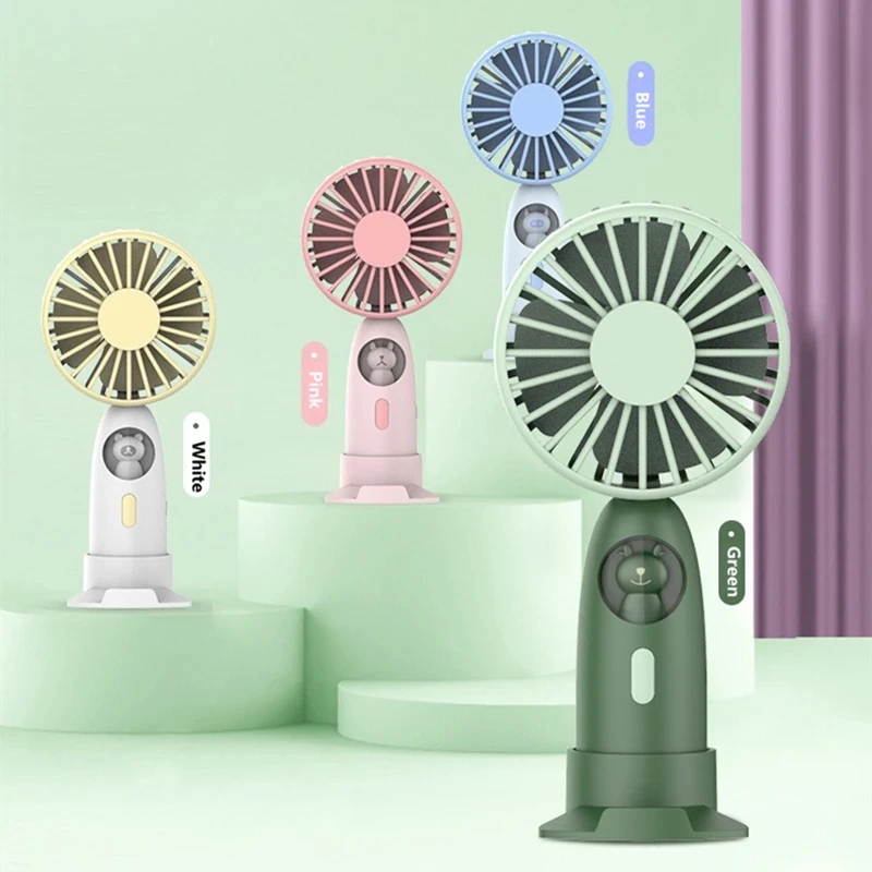 Mini ventilatore portatile elettrodomestici estivi raffreddatore d'aria ricaricabile a 3 marce Ultra-silenzioso con luce notturna per studenti all'aperto