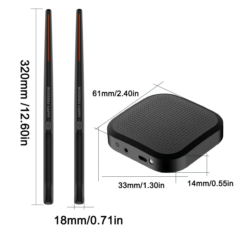 Virtual Air Drum Set Professional Electric Air Drumsticks Electronic Virtual Air Drum Drumsticks Pedals Gift for Adults Kids