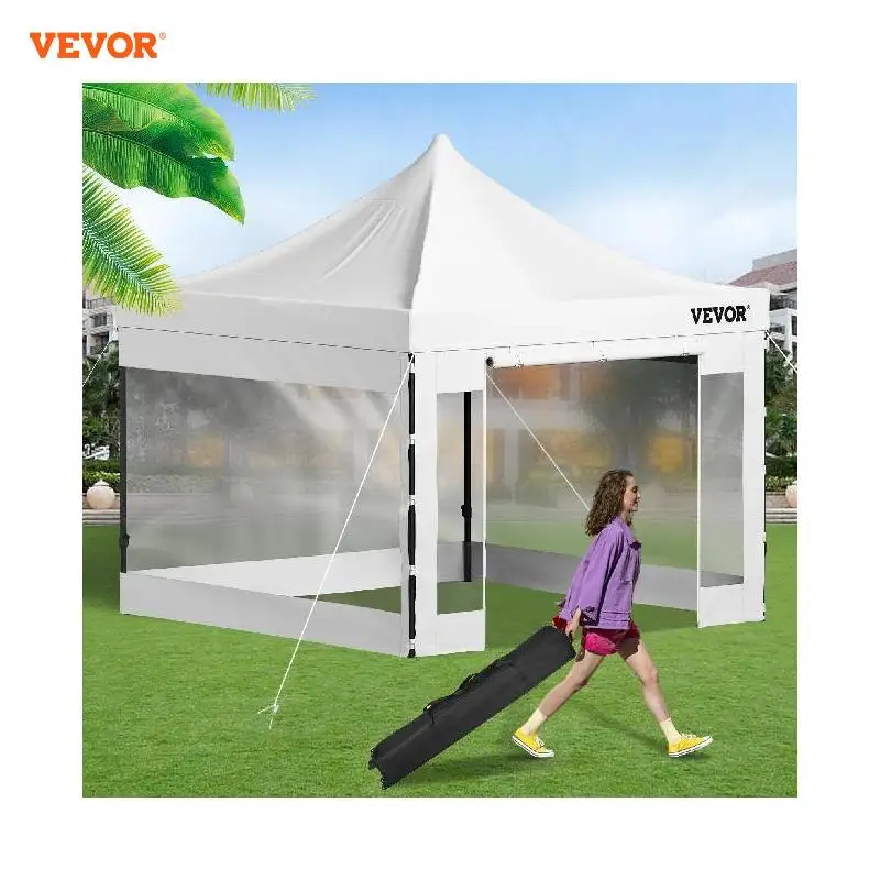 

VEVOR Pop Up Canopy Tent 10x10FT Outdoor Patio Gazebo Tent w/Removable Sidewalls Instant Gazebo Shelter UV 30+ for Yard/Camping