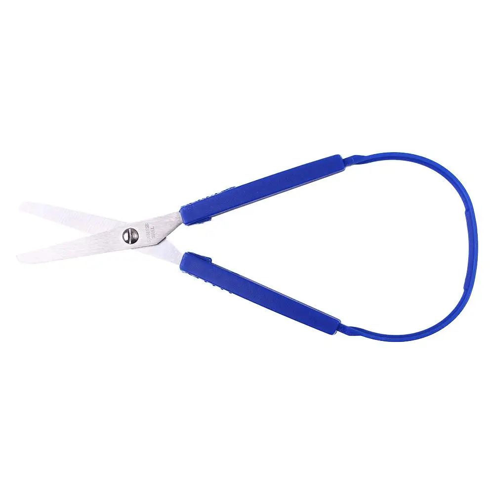 Plastic School Stationery Office Cutting Paper for Children Adults Yarn Cutter Adaptive Scissors Cutting Supplies Loop Scissors