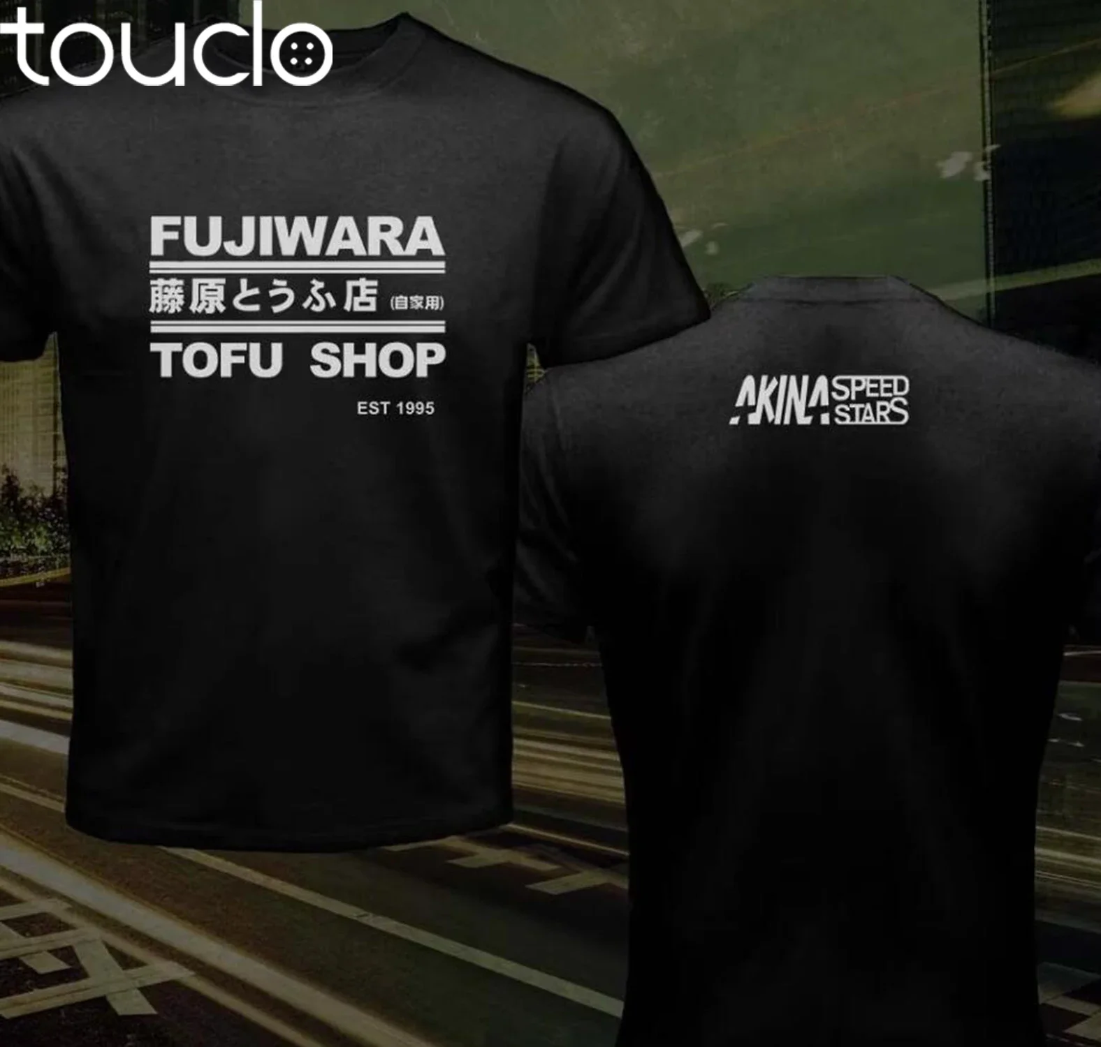 Fujiwara Takumi Tofu Shop Drift with Akina Speed Star In Ae86 Initial D T-Shirt  New Brand Clothing Custom Print Men T Shirt