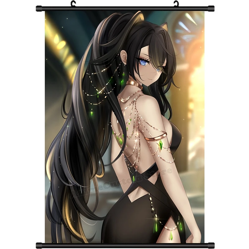 Anime Game Dehya Girl HD Wall Scroll Roll Painting Poster Hanging Picture Poster Cosplay Home Decor Art Gift