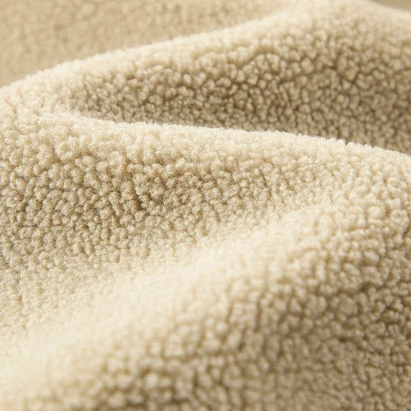 سترة رجالية عصرية من جلد الغزال مع بطانة من الصوف معطف عالي المرونة ومضاد للتجاعيد سترة شتوية بقصة ضيقة