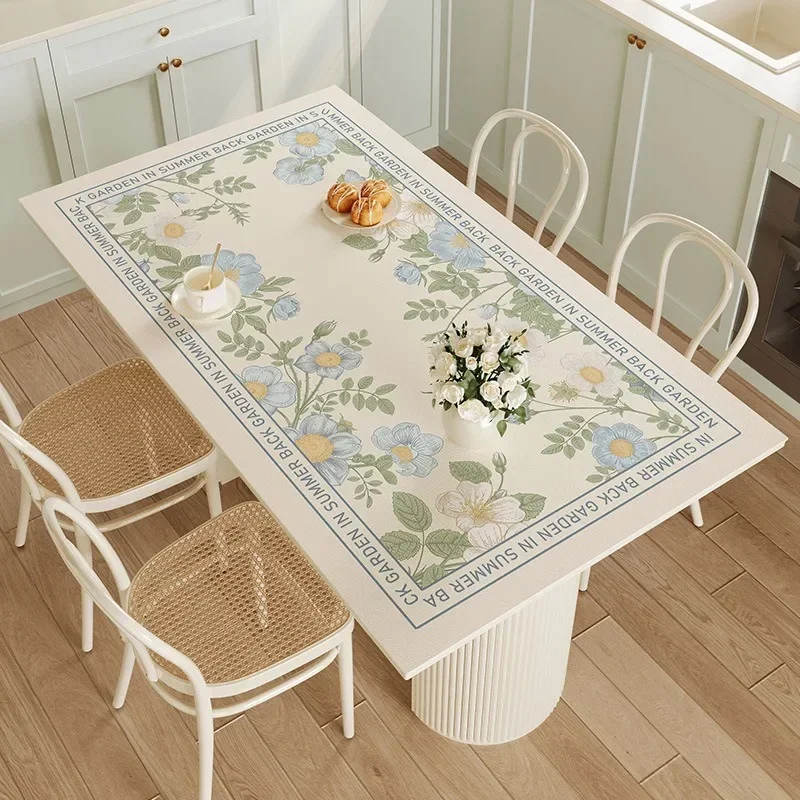 Small Fresh Decorate Dining Table Mat Oil-proof Waterproof Anti-fouling PVC Home Table Mats Anti-scalding Desk Coffee Table Mat