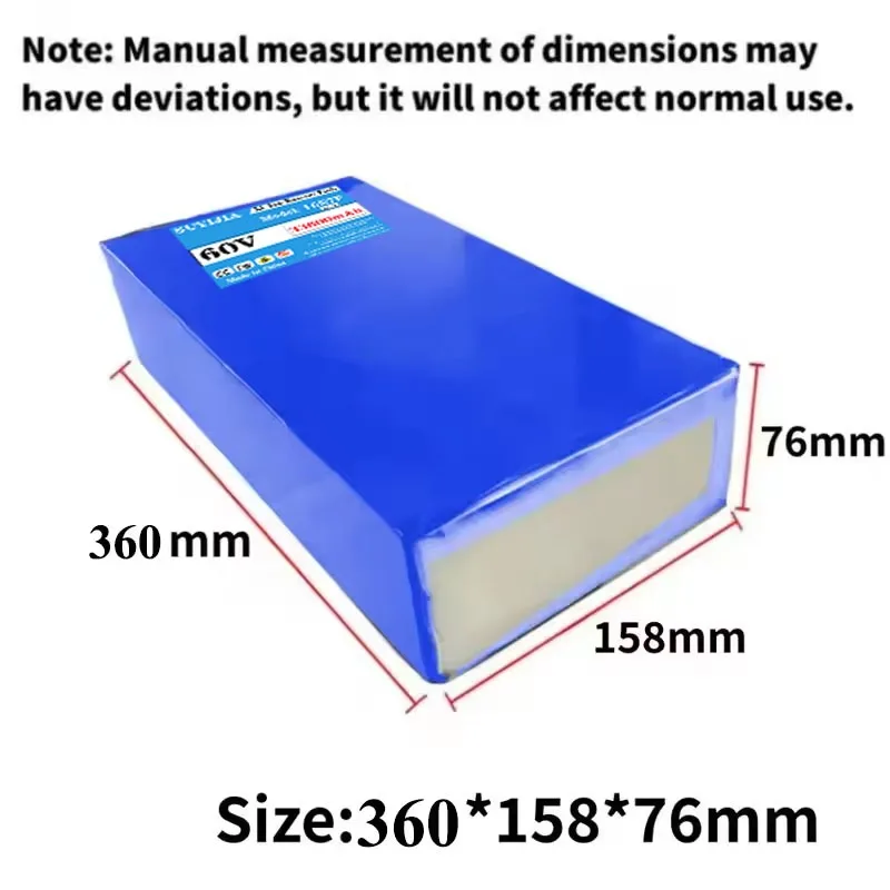 Original high power lithium battery 21700, 60V, 33.6Ah, 2016Wh, 16S7P with integrated BMS suitable for tourists, scooter battery