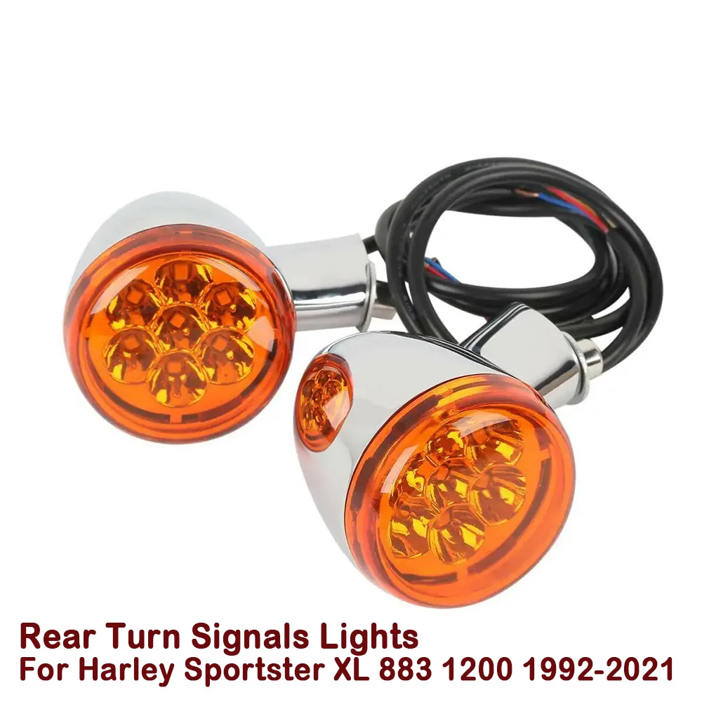 

Motorcycle Rear LED Turn Signals Lights Bracket For Harley Sportster XL 883 1200 1992-2021