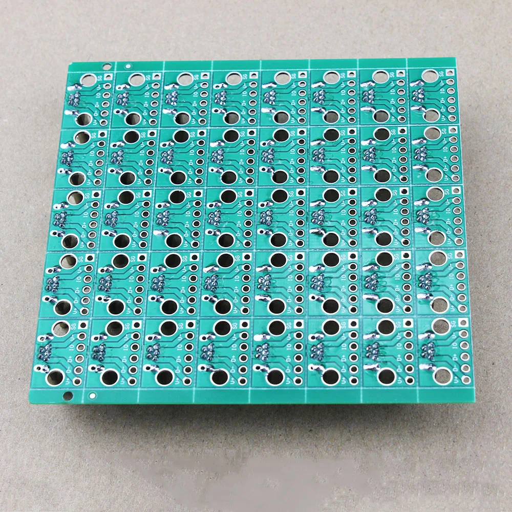 อะแดปเตอร์แปลง PCB 2.0ไมโคร USB USB แนวตั้งแบบ1Pce หัวต่อที่ยาว180องศา WP-110แนวตั้ง