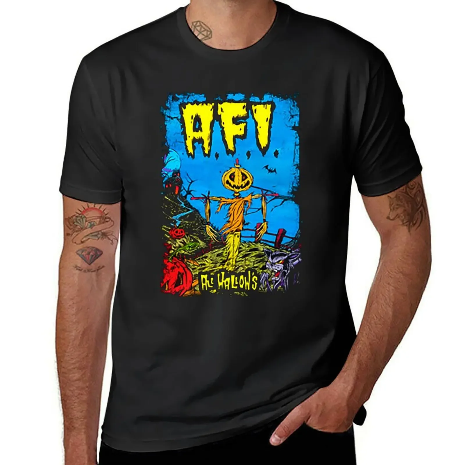 

afi band T-Shirt cheap stuff graphic tee shirt boys animal print plain black t shirts men
