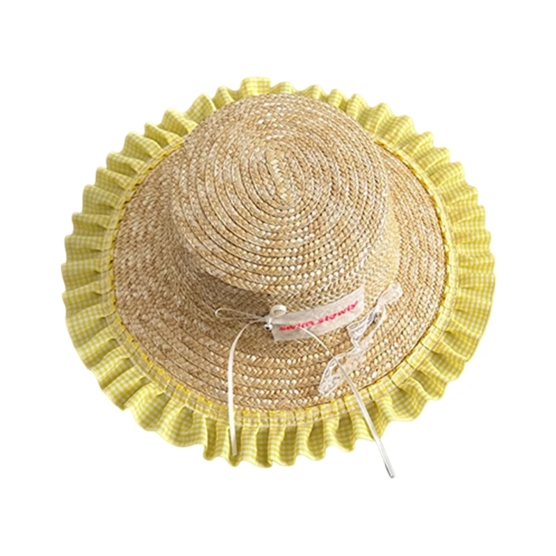

G2TC 3-10 Year Girls Straw Hat Children's Sunhat for Kids Beach Parties Photo Props