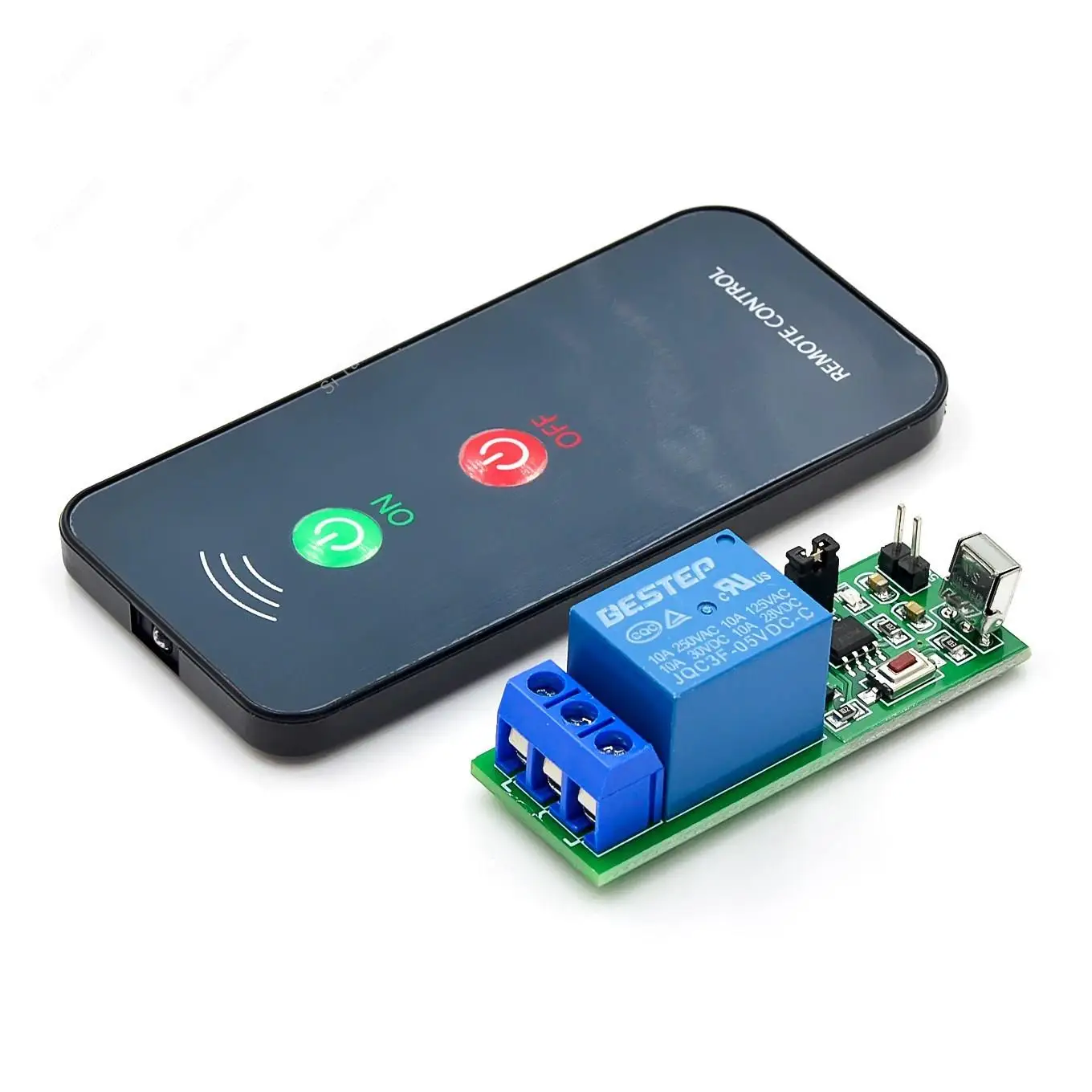 IR 1 Channel Infrared Receiver Driving Switch Relay Driver Module Board 5V + Active Remote Controller