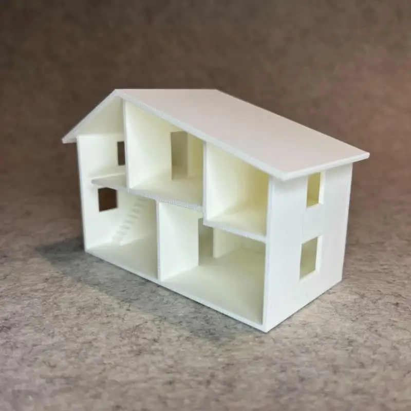 Hot Sale Unfinished White Miniature Dollhouse Model Multiple Rooms Smooth Surface For DIY Craft Kids Play
