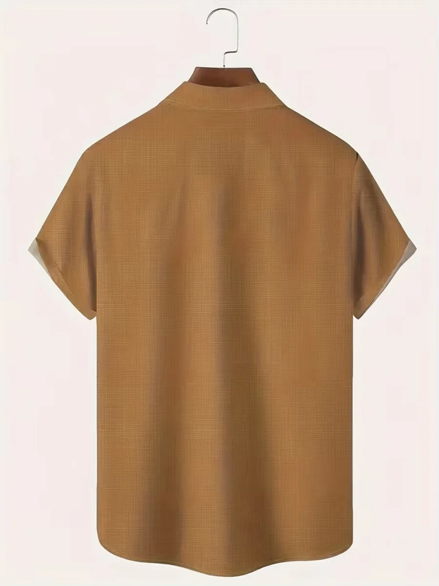 Fashion Men's Short Sleeve Shirt 3D Digital Geometric Pattern Printing Summer Daily Polyester Fiber Comfortable Quick Dry Design