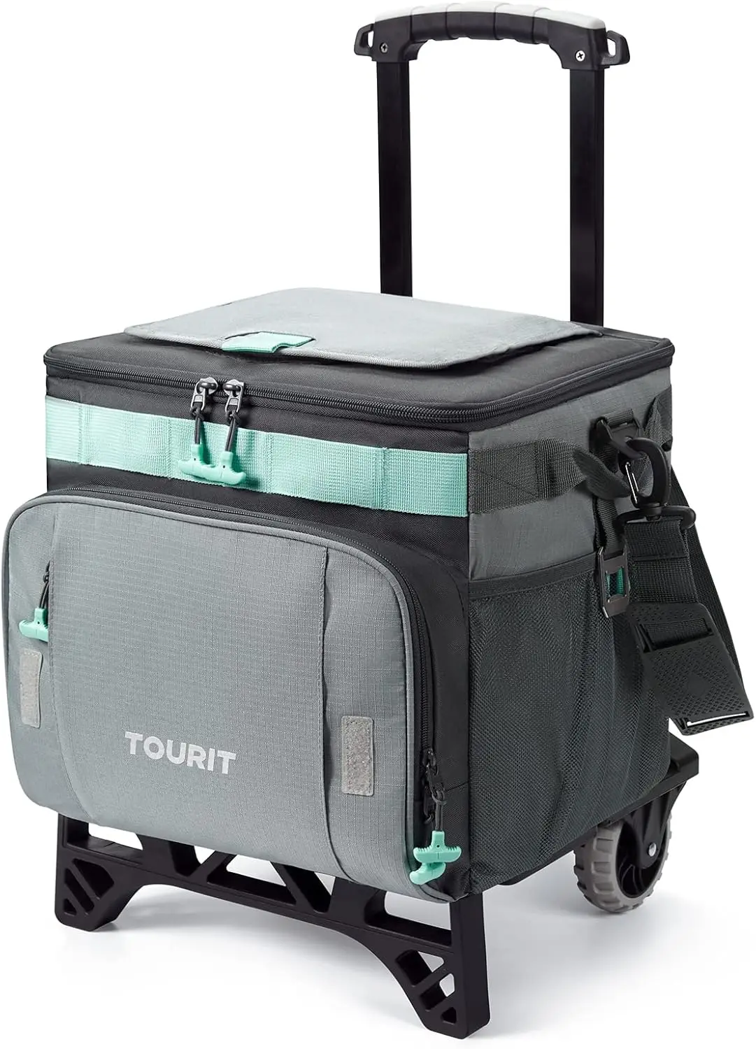 

Складная сумка-холодильник на колесах на 50 банок, герметичная термосумка для пляжа, кемпинга и путешествий на природе