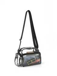 1pcs Stylish, Transparent And Lightweight Crossbody Bag Suitable For Girls, White-Collar Workers, Outdoor Travel, Shopping