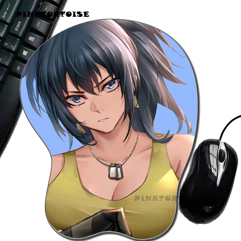 PINKTORTOISE anime kisaragi chihaya Soft Silicon 3D chest Mouse Pad Ergonomic Mouse Pad Gaming MousePad mat playmat